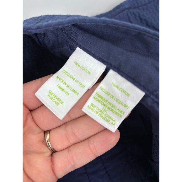 Lilly Pulitzer women's size 10 navy buttercup scalloped chino shorts casual - Picture 5 of 6